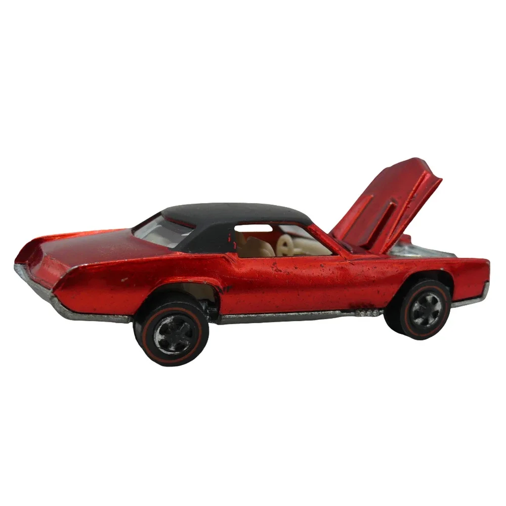 Vintage 1968 Mattel Hot Wheels Red Custom Eldorado Redline Diecast Toy Car